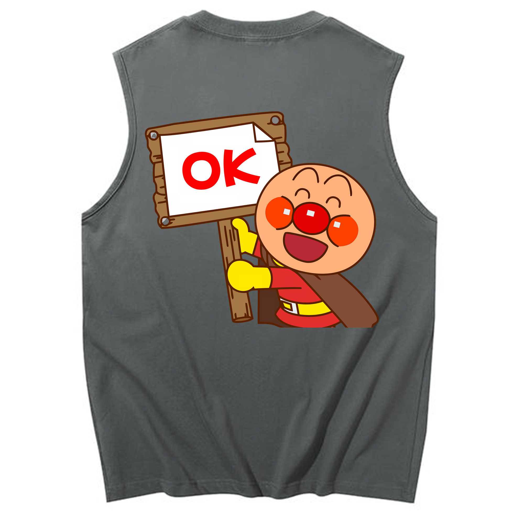 （画像用） アンパンマン Anpanman コットン100％タンクトップ（背面プリント）
